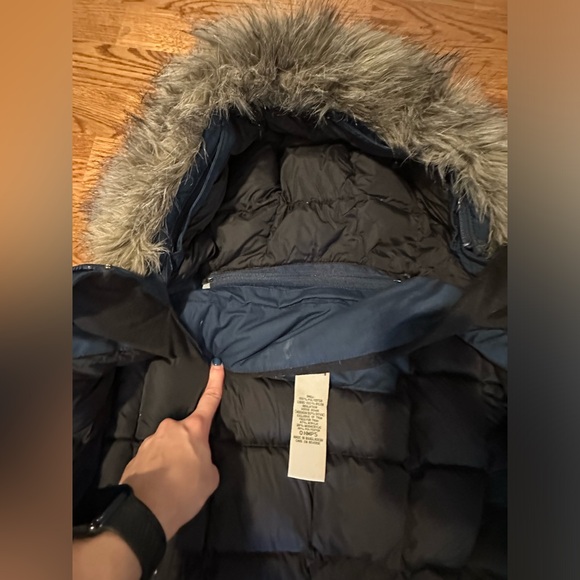 LL Bean Down Parka Baxter Downtek Puffer Jacket with removable Fur Hood Size S - Picture 5 of 14